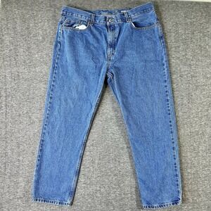 George Jeans Men's Size 40x30 Blue Medium Wash Denim Regular Fit Straight Leg